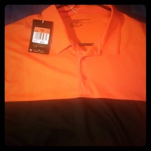 Orange and Black Nike golf shirt